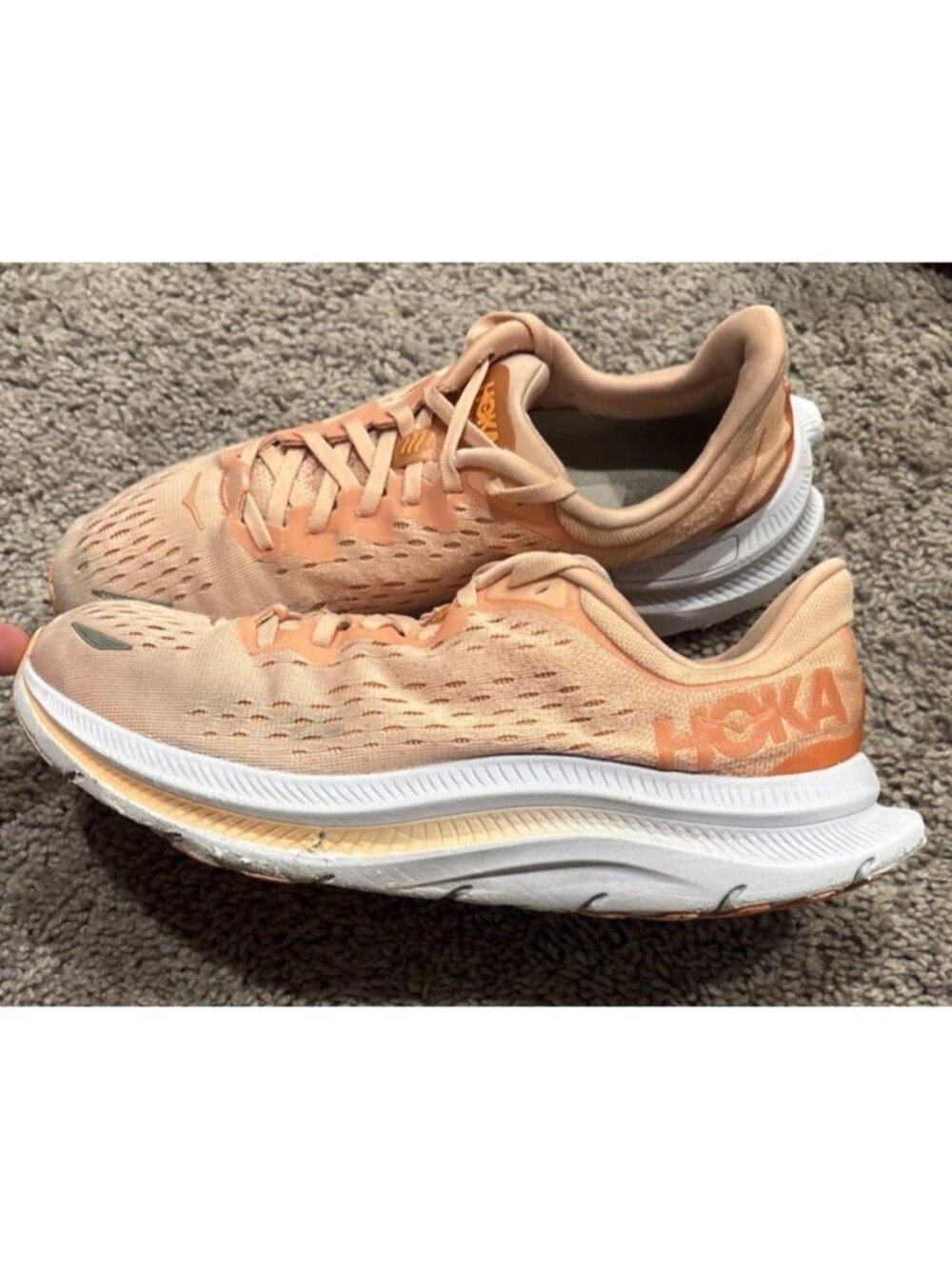 Hoka Kawana Womens Running Shoes Peach Orange 1123164-PPSC Size 8.5 B
